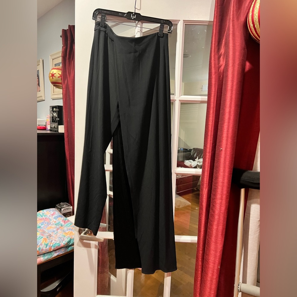 Chic Black Wide Leg Women's Pants